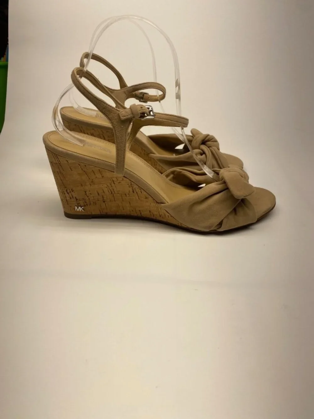 Michael Kors Womens Laney Suede Bow Wedge Sandal Sz 10